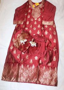 Elegant Maroon Kurta Set Never Used Totally New