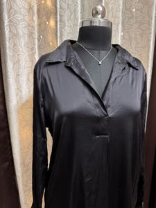 Black Satin Shirt