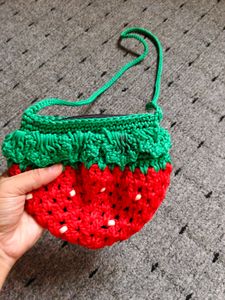 Strawberry macrame Baby sling