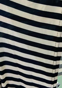 White And Blue Striped Longline Shrug