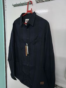 Roadster full sleeves Navy blue checked shirt