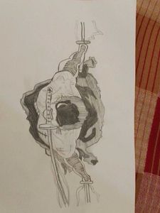 Zoro Drawing, Purgatory Onigiri Pose