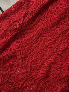 White Red Dress Length 45
