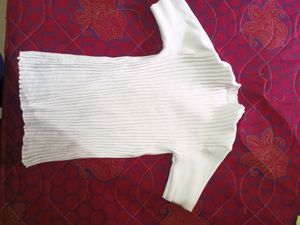 White Ribbed Top