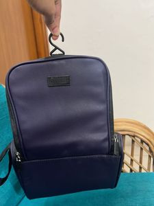 Travel Essential Pouch In Purple And Black Color