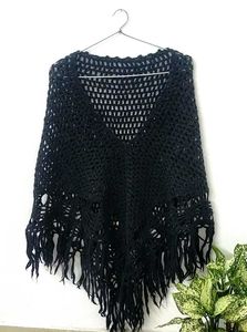 Crochet Fringe Poncho