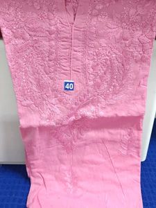 Pink Embroidered Kurti