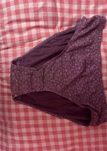 Purple Patterned Bikini Bottom