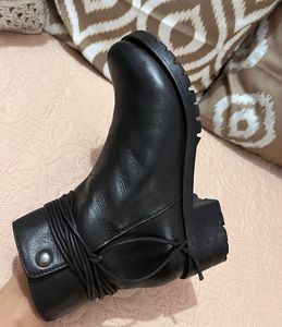 Dark brown Leather Ankle Boots