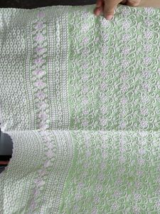 Queen Shield Light Green Chikankari Kurta/ Size: XL