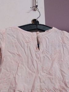 Peach Cotton Frock For Sale