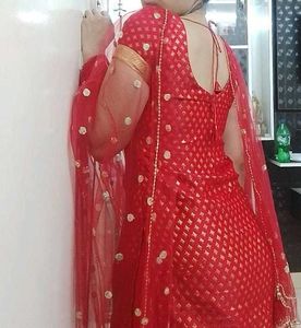 full gher plazzo suit dupatta