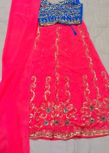 Bright Pink Lehenga Choli Set