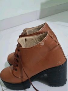 Leather Heel Boots For Women