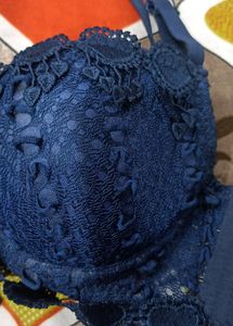 Blue bra panty set