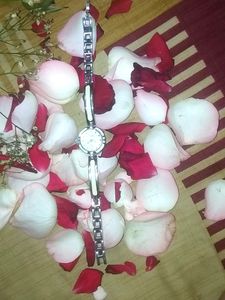 White Colour Chain Watch For Girls Purchase Now
