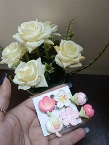 Floral Hair Clips - Set of Two