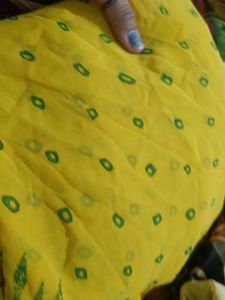 lemon yallow saree