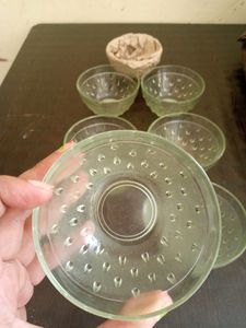glass bowl set for dinning table