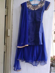 Three Piece Blue Dress