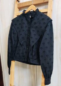 Elegant Black Embroidered Top size-36-38