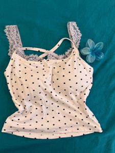 Polka Dot Lace Cami