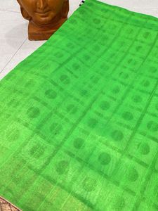 Festive Printed raw silk