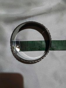 Black Silver Tone Bangle