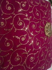 Elegant Pink Embroidered Saree