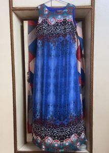 Printed Straight Long Dress