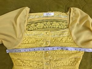 Yellow Lace Top Bust 34