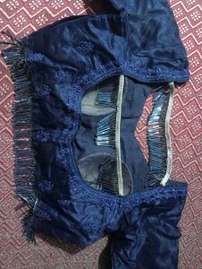 Navy Blue 🐠 Fish Cut Lehenga