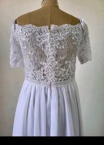 Elegant White Lace Maxi Dress
