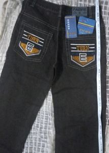 BROWN BOOT CUT JEANS(MID-WAIST):