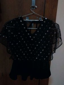 Elegant Black Party Top