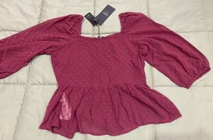 JDY BY ONLYSwiss-Dot Peplum Top