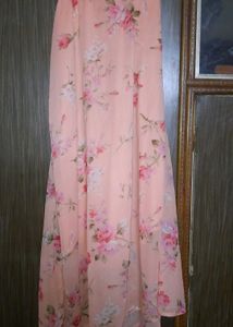 Floral Coord Set Of Skirt And Crop Top