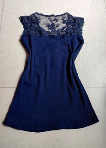 Dark Blue Sleeveless Top