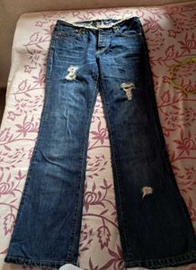 Distressed Flare Jeans