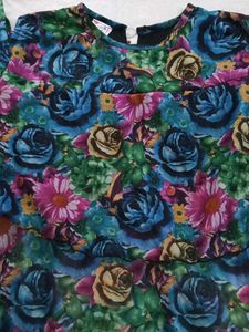 Floral Print Layered Dress