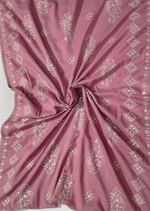 Women Mauve Pink Chikankari Embroidery Kurta Set