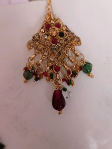 Necklace With Earning Nd Bindi..