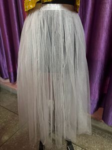 Crop Top With Sheer Skirt