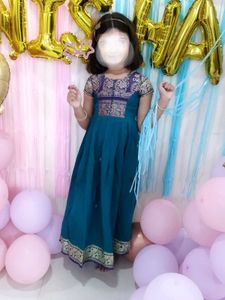 Traditional Embroidered Long Dress for Girl 4-7age