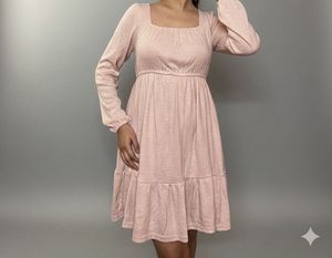 Blush Pink Tiered Mini Dress