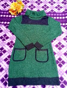 Combo Bachchi Ka Navy Blue Suit &amp; Green Top