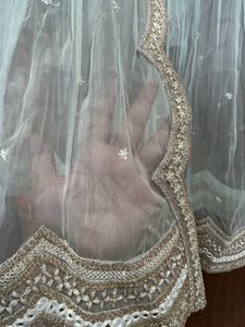 Light See Grean Ghaghra Choli With Shrug