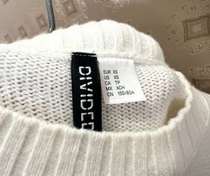 H&amp;M Cream Knit Cropped Sweater