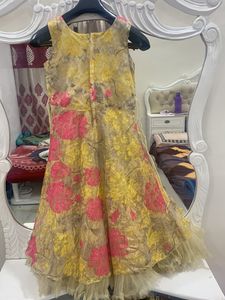 Yellow Net Frock📌buy 1 Get  -1 Frock