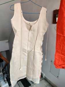 chanderi work kurta pant set